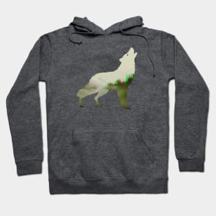Howling Wolf Forest Glitch - Nature Design T-Shirt Hoodie